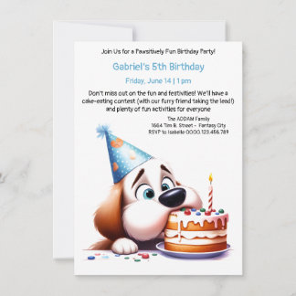 Pawsitively Fun Birthday Einladung