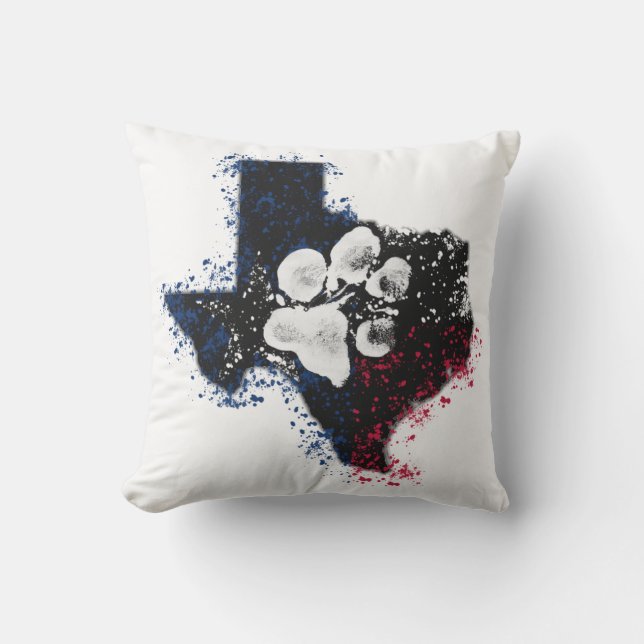 Pawsitively prächtiges Texas Wurfs-Kissen Kissen (Vorderseite)