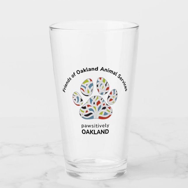 Pawsitivement Oakland FOAS pinte de verre (Devant)