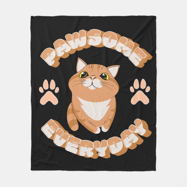 Pawsome alltäglich fleecedecke (Vorderseite)