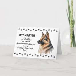Pawsome Best Dog Vater German Shepherd Vatertag Feiertagskarte