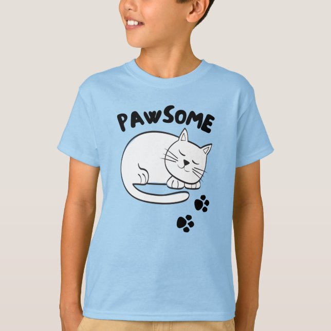 PAWSOME Cat T - Shirt (Vorderseite)