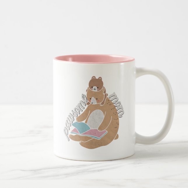 Pawsome Mama Zweifarbige Tasse (Rechts)