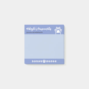 Pawsome Niedlich White Cat Paws Blue Post-it Notes Klebezettel