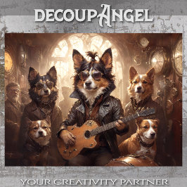 Pawsome Performance - Decoupage - Seidenpapier