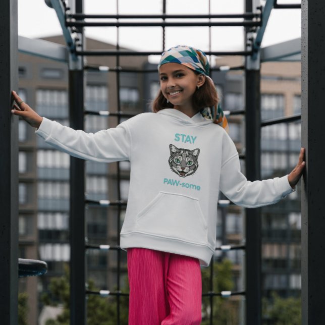 Pawsome pun cat bleibe hoodie (Von Creator hochgeladen)