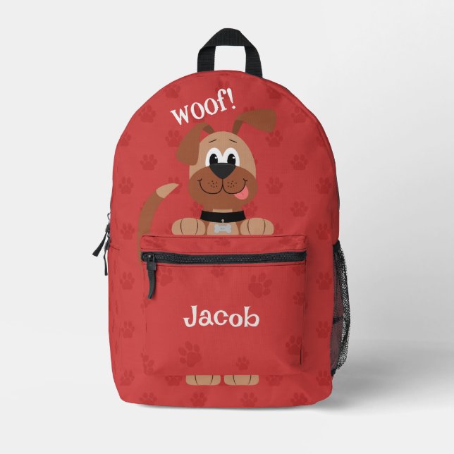 Pawsome Pup Bedruckter Rucksack (Vorderseite)