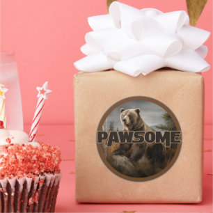 Pawsome Runder Aufkleber