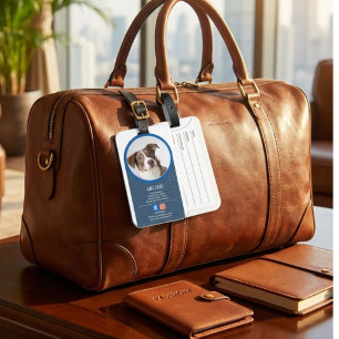 Pawsomly Beruflich: Hund Foto Social Media Gepäckanhänger