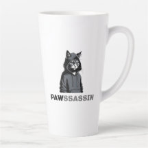PAWSSASSIN Latte Tasse – Hood Cat Energie