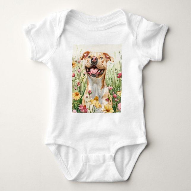 Pawtected by Pit Bull Baby Strampler (Vorderseite)