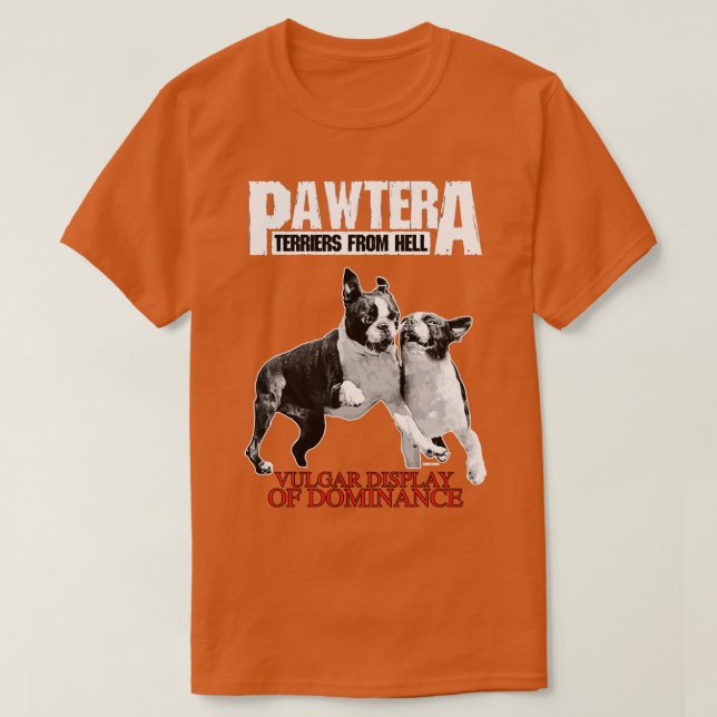 Pawtera Terrier von Hell Heavy Metal Design T-Shirt (Design vorne)