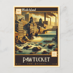 Pawtucket, Rhode Island Vintage Postkarte