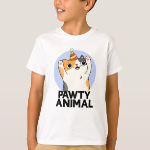 Pawty Animal Funny Party Cat Puff T-Shirt