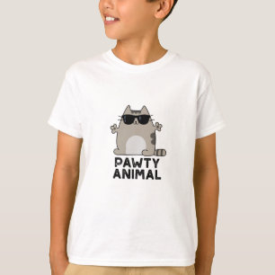 Pawty Animal Funny Party Cat Puff T-Shirt