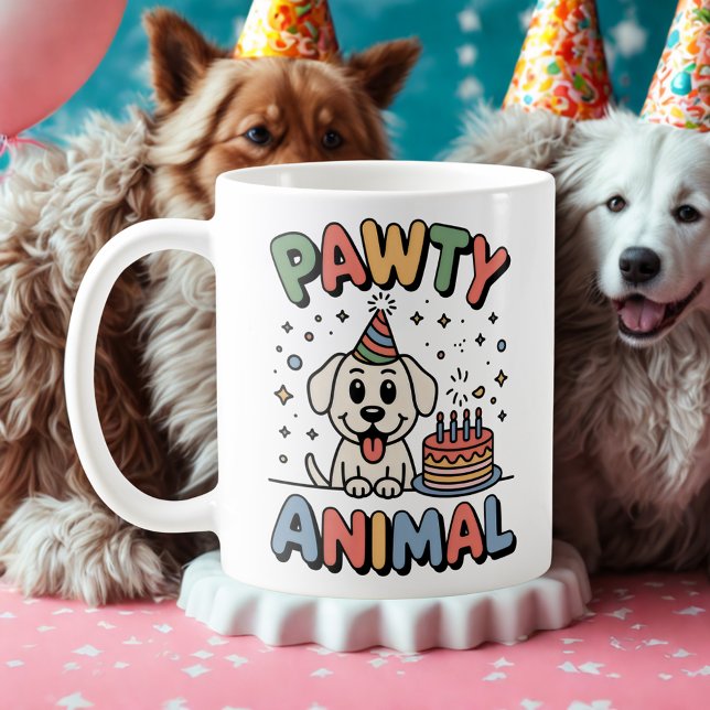 Pawty Animal | Pet Celebration Humor   Kaffeetasse (Von Creator hochgeladen)