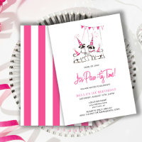 Pawty Time Puppy Pink Geburtstagsparty Einladung