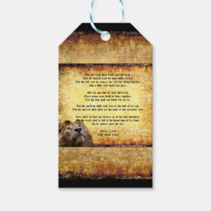 Pax Christos, Löwe mit Isaiah 11:6-9 Geschenkanhänger