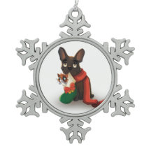 Pax mit Huey in Weihnachts-Strumpf Snowflake