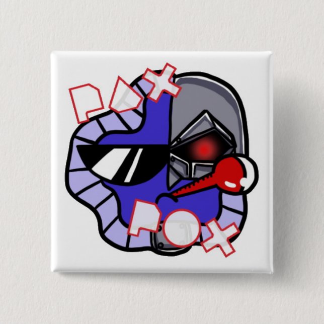 Pax Pox Cyborg Button (Vorderseite)