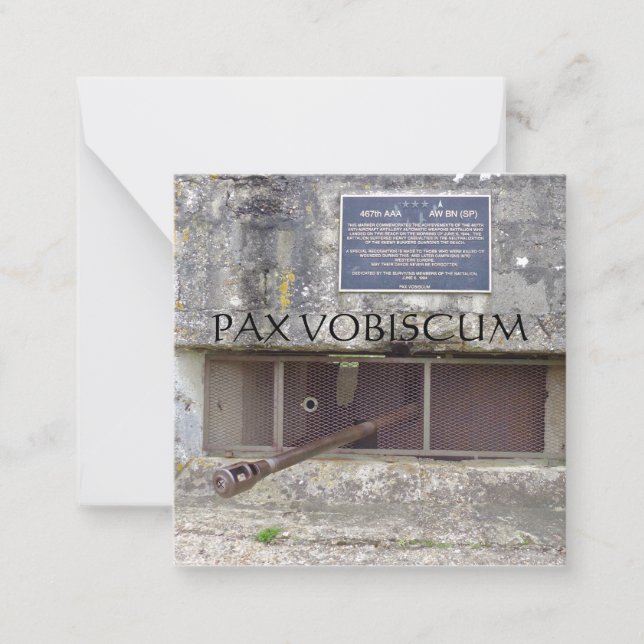 PAX VOBISCUM MITTEILUNGSKARTE (Vorderseite)