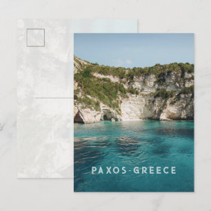 Paxos Blaue Höhlen Griechenland Foto Postkarte