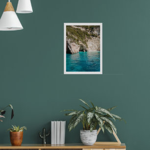 Paxos-Höhlen Griechenland Küstenwandkunst Poster