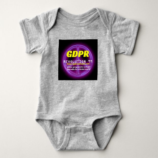 Paxspiration GDPR Baby-Fußball-Bodysuit Baby Strampler (Vorderseite)