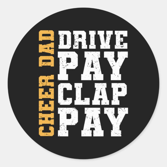 Pay-Pay-Pay-Pay-Pay für Vater-Laufwerke Runder Aufkleber (Vorderseite)