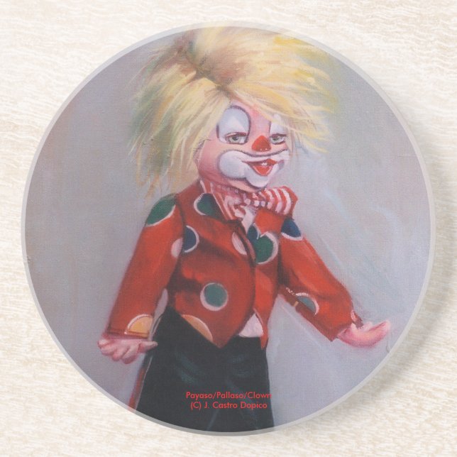 Payaso/Pallaso/Clown Getränkeuntersetzer (Vorne)