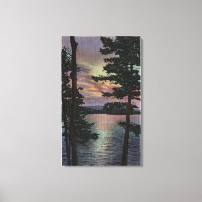 Payette Lake, ID - Evintide am Lake Scene Leinwanddruck (Vorderseite)