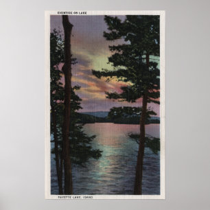 Payette Lake, ID - Evintide am Lake Scene Poster