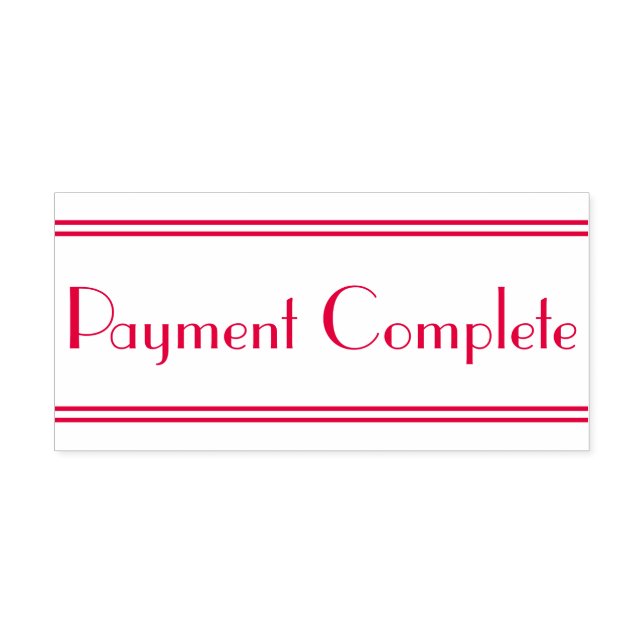 "Payment Complete"-Briefmarke aus Kautschuk Permastempel (Design)