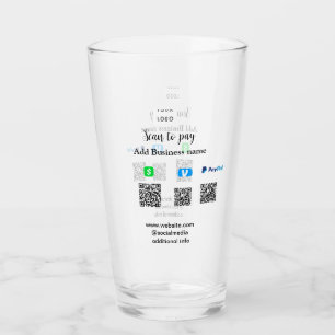 Paypal Cashapp Venmo Scan zum Bezahlen QR Geschäft Glas