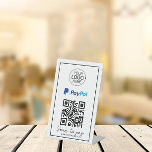 PayPal QR Code Payment Hinzufügen Logo-Logo-berühr Sockelschild