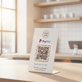 PayPal QR Code Payment | Scan to Pay Business Logo Sockelschild