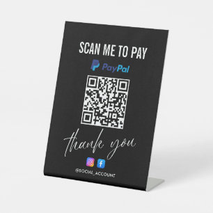PAYPAL QR CODE SCAN ZU BEZAHLEN DANK SCHWARZ SOCKELSCHILD