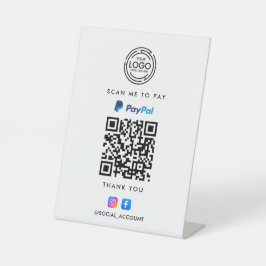 PAYPAL QR CODE SCAN ZUR BEZAHLUNG IHRES LOGO-GESCH SOCKELSCHILD