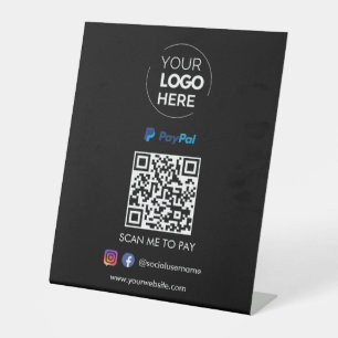 Paypal QR Code Zahlung Scannen, um schwarz zu be Sockelschild