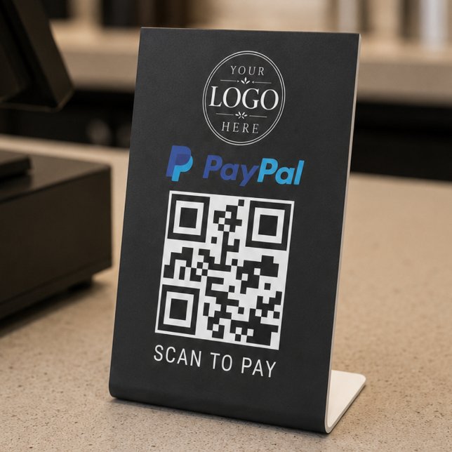 Paypal Scan to Pay Tischdisplay Sockelschild (Von Creator hochgeladen)