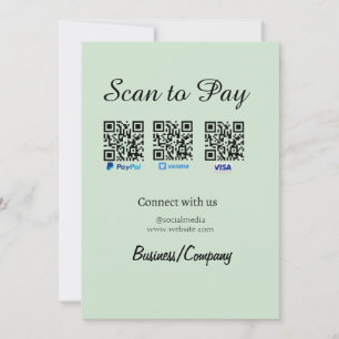 paypal venmo carte visa scan pour payer QR médias