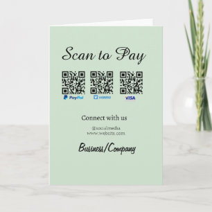 paypal venmo visa-karte scannen um per QR-Sozialme Karte