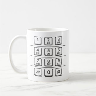 Payphone/ATM Numbers Keypad Illustration (Gray) Kaffeetasse