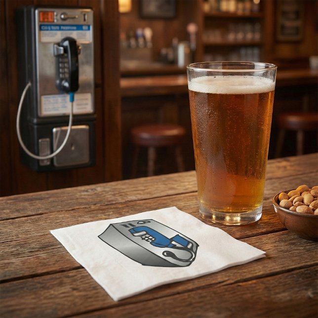 Payphone Blue Telefon Serviette (Von Creator hochgeladen)
