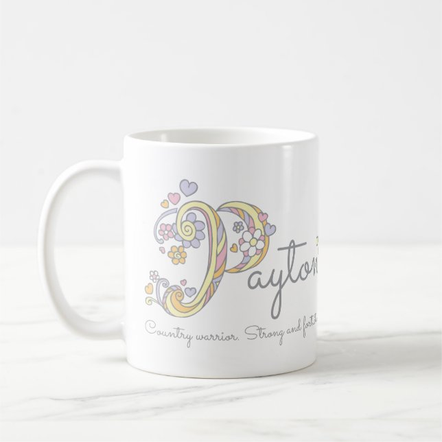 PayPton p Name bedeutet Monogramm-Tasse Kaffeetasse (Links)
