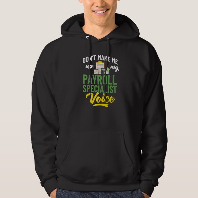 Payroll Manager Specialist Calculator Employee Acc Hoodie (Vorderseite)