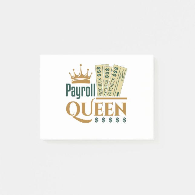 Payroll Queen Post-it Klebezettel (Vorderseite)