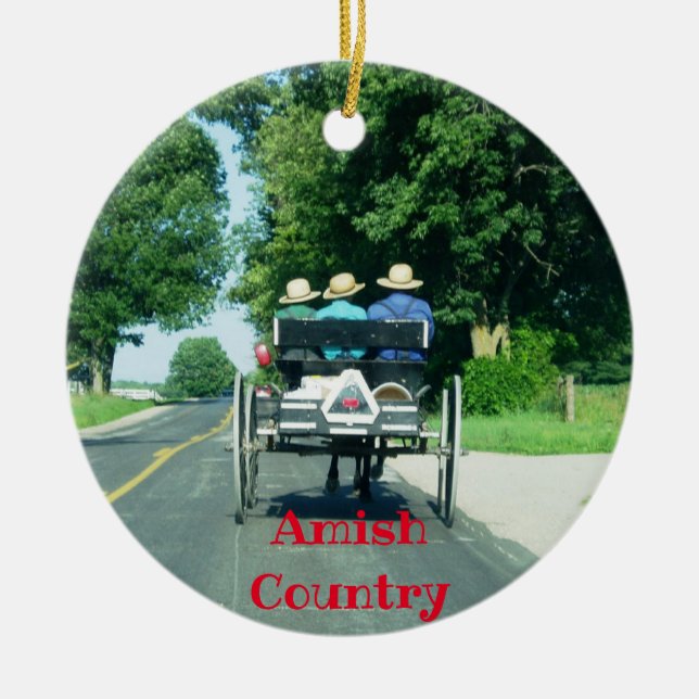 Pays Amish Panoramique ornement de Noël (Devant)