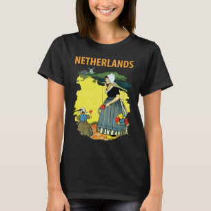 Pays-Bas T-Shirt de voyage pour jardin de tulipes 