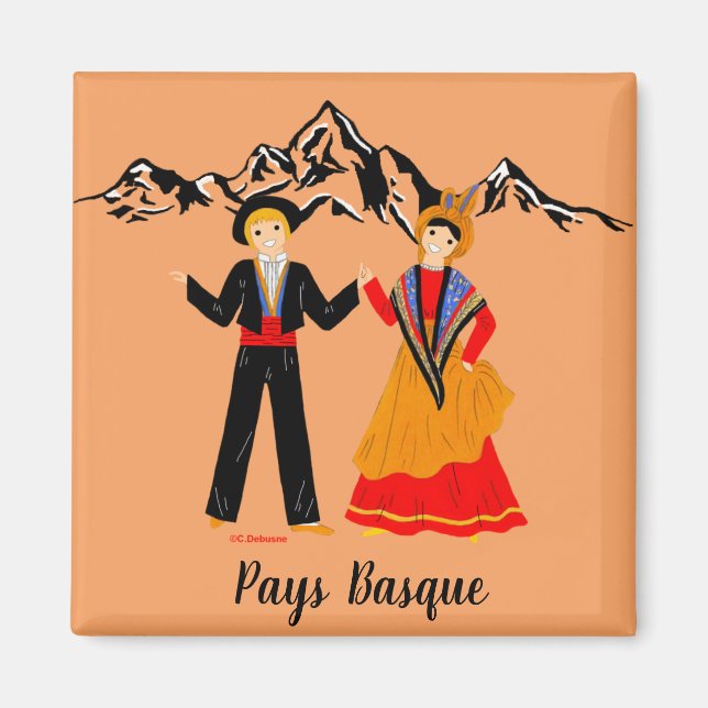 Pays Baskenland, Frankreich Magnet (Vorne)